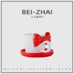 Red bow coffee cup