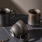 Black iron glaze coffee cup - Image 4