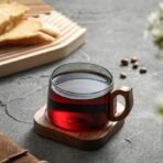 Gunmetal Glass Coffee Cup - Image 3