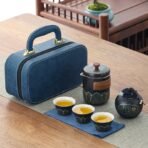 Cyan travel tea set