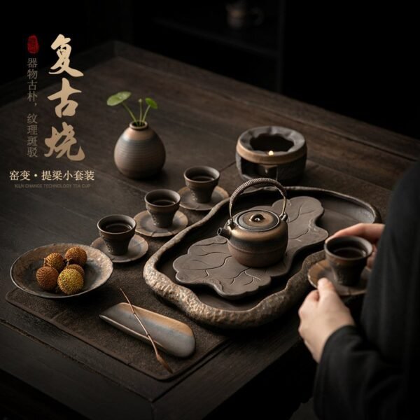 Vintage Stoneware Kung Fu Tea Set