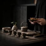 Vintage Stoneware Kung Fu Tea Set - Image 4