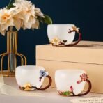 Set of 6 high-grade glass teacups - Image 3