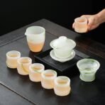 Ink Green Glass Tea Set