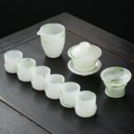 Ink Green Glass Tea Set - Image 4