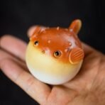 Small pufferfish ceramic tea pet - Image 3