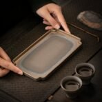 Black gold high-end tea tray - Image 2