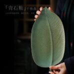 Creative leaf ceramic tea tray