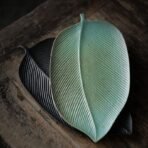 Creative leaf ceramic tea tray - Image 3