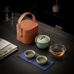 Celadon portable travel tea set - Image 2