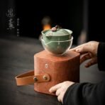 Celadon portable travel tea set - Image 3