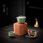 Celadon portable travel tea set - Image 4