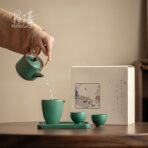 Dark green retro tea set - Image 5