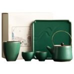 Dark green retro tea set - Image 6