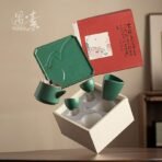 Dark green retro tea set - Image 3