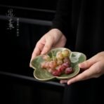 Dark green fruit ceramic plate