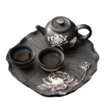 Retro light luxury lotus tea set - Image 5
