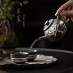 Retro light luxury lotus tea set - Image 2