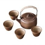 Stoneware tea set with tea stove - Image 5