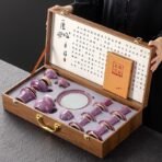 Light luxury high-end purple kiln tea set - Image 3
